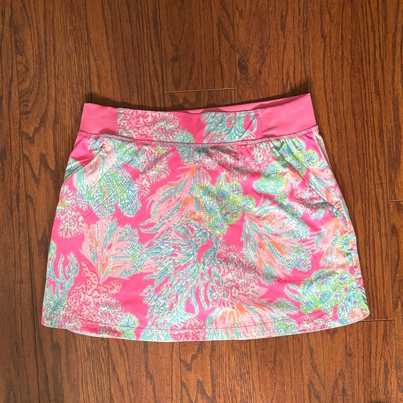 Lilly Pulitzer Dresses & Skirts - Lilly Pulitzer Pink and Green Floral Mini Skirt
